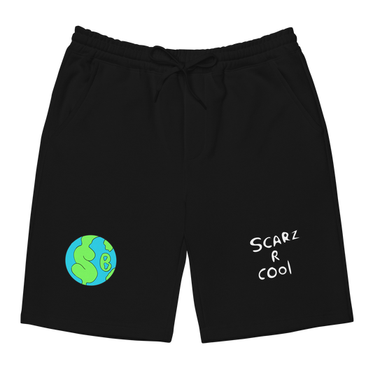 Patch "SRC/SB Wrld" Fleece Shorts "Black"