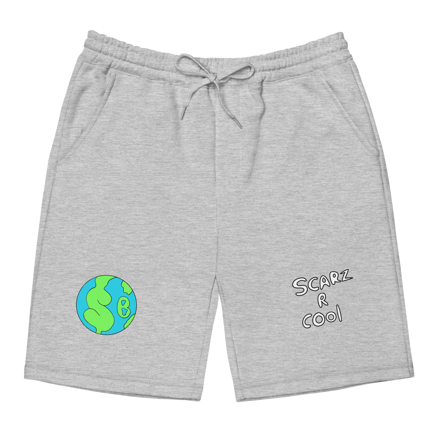 Patch "SRC/SB Wrld" Fleece Shorts "Grey"