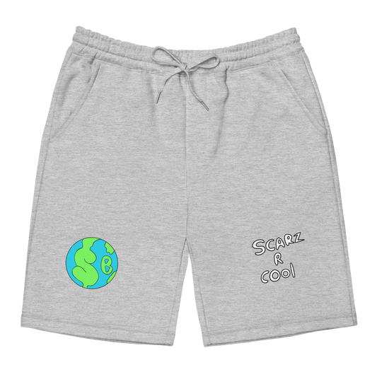 Patch "SRC/SB Wrld" Fleece Shorts "Grey"